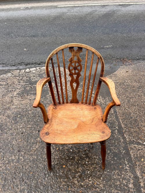 SET OF 6 EARLY 19TH CENTURY WHEELBACK CHAIRS WITH ARMS - ADDITIONAL PHOTO 14