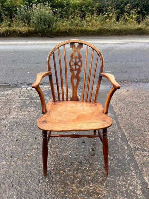 SET OF 6 EARLY 19TH CENTURY WHEELBACK CHAIRS WITH ARMS - ADDITIONAL PHOTO 15