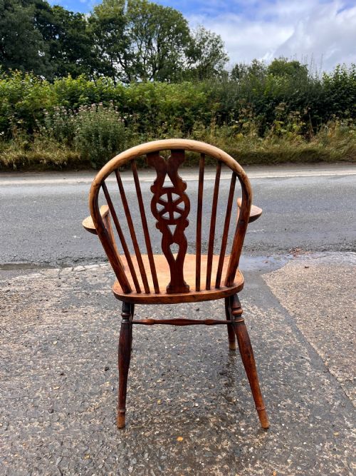 SET OF 6 EARLY 19TH CENTURY WHEELBACK CHAIRS WITH ARMS - ADDITIONAL PHOTO 16