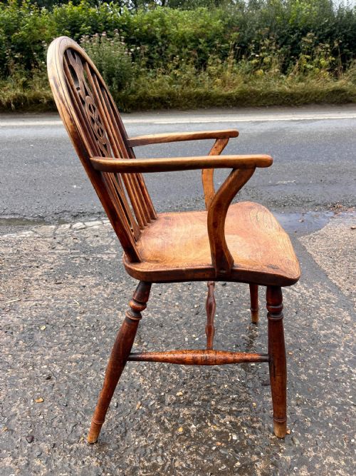 SET OF 6 EARLY 19TH CENTURY WHEELBACK CHAIRS WITH ARMS - ADDITIONAL PHOTO 18