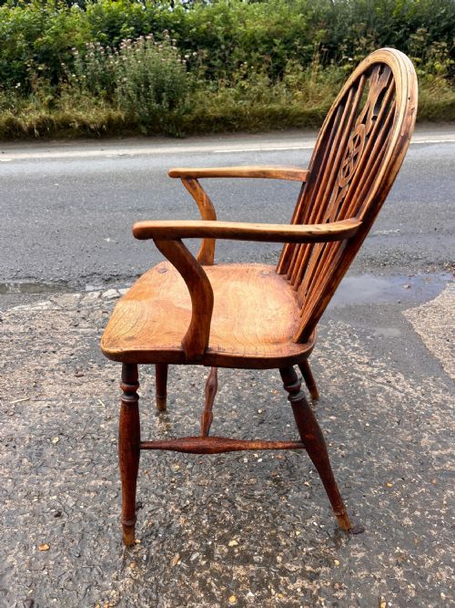 SET OF 6 EARLY 19TH CENTURY WHEELBACK CHAIRS WITH ARMS - ADDITIONAL PHOTO 19