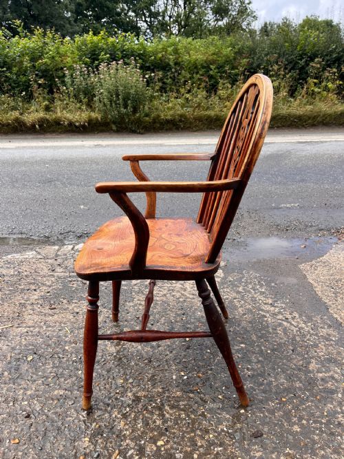 SET OF 6 EARLY 19TH CENTURY WHEELBACK CHAIRS WITH ARMS - ADDITIONAL PHOTO 20