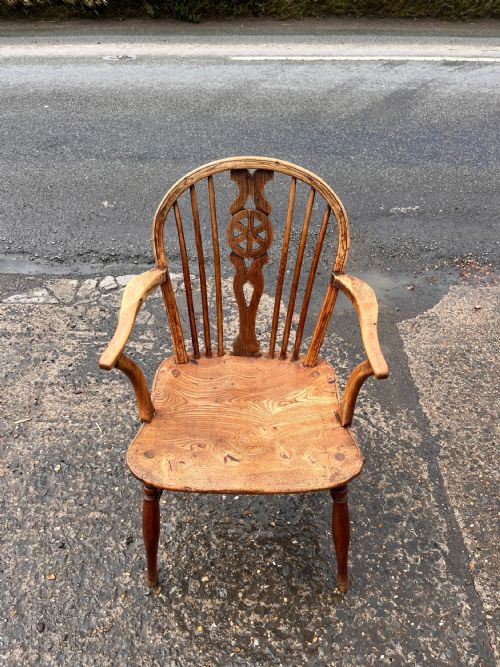 SET OF 6 EARLY 19TH CENTURY WHEELBACK CHAIRS WITH ARMS - ADDITIONAL PHOTO 21