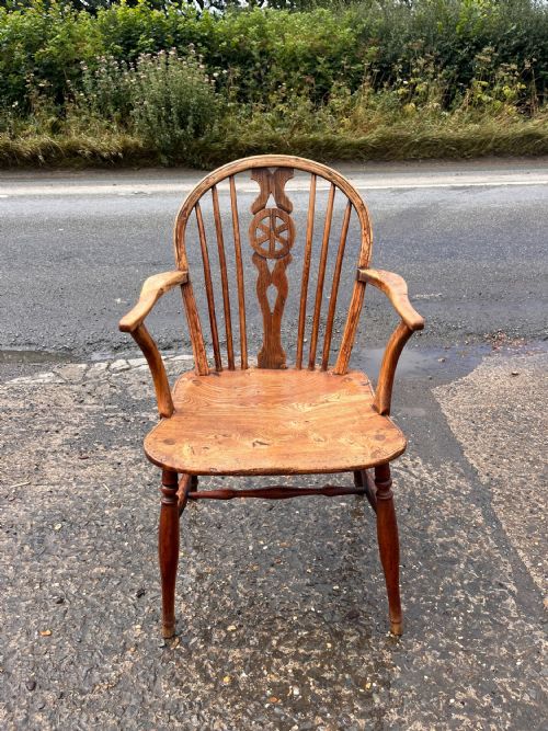 SET OF 6 EARLY 19TH CENTURY WHEELBACK CHAIRS WITH ARMS - ADDITIONAL PHOTO 22