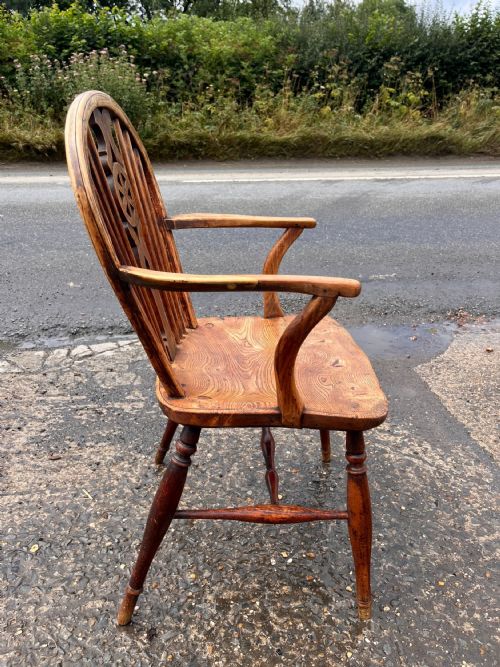 SET OF 6 EARLY 19TH CENTURY WHEELBACK CHAIRS WITH ARMS - ADDITIONAL PHOTO 24
