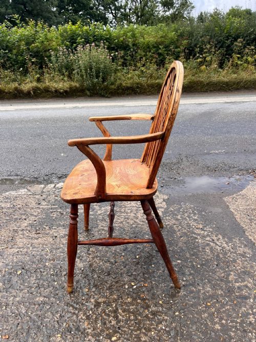 SET OF 6 EARLY 19TH CENTURY WHEELBACK CHAIRS WITH ARMS - ADDITIONAL PHOTO 25
