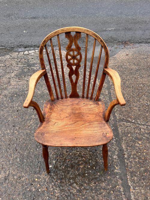 SET OF 6 EARLY 19TH CENTURY WHEELBACK CHAIRS WITH ARMS - ADDITIONAL PHOTO 27