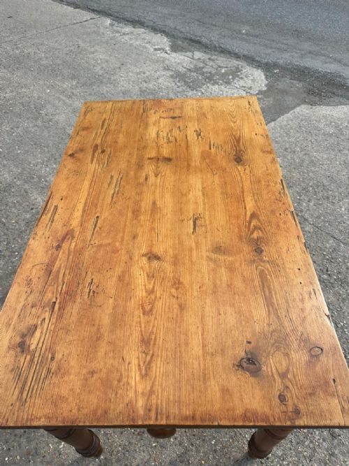 VICTORIAN PINE KITCHEN TABLE - ADDITIONAL PHOTO 2