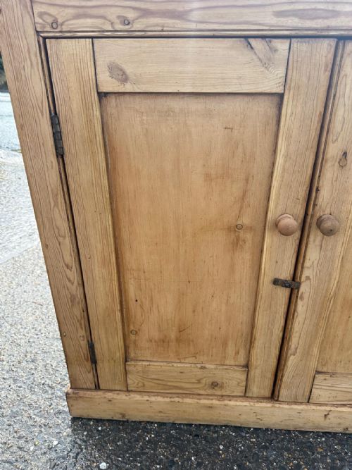 VICTORIAN PINE TWO DOOR CUPBOARD - ADDITIONAL PHOTO 2