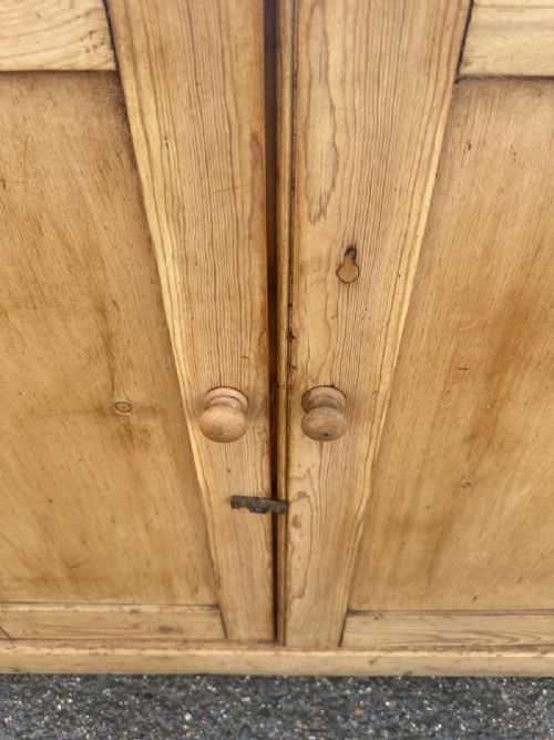 VICTORIAN PINE TWO DOOR CUPBOARD - ADDITIONAL PHOTO 3