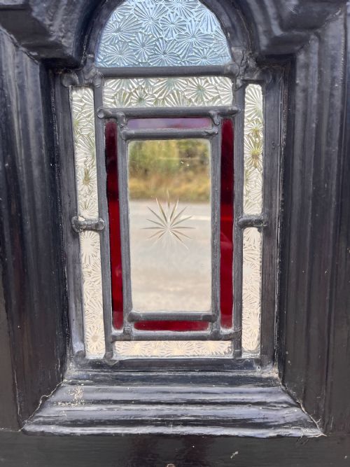 A VICTORIAN PANEL FEATURING FINE LEADED STAINED GLASS BY SWAINE BOURNE BIRMINGHAM - ADDITIONAL PHOTO 3
