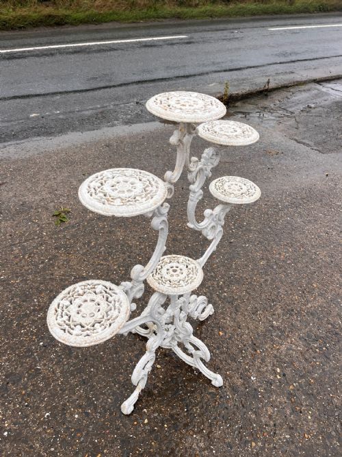 VICTORIAN CAST IRON PLANT STAND - ADDITIONAL PHOTO 3