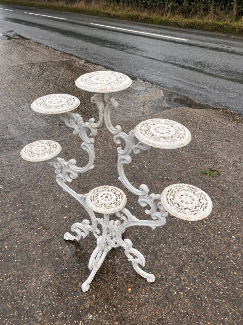 VICTORIAN CAST IRON PLANT STAND - ADDITIONAL PHOTO 4