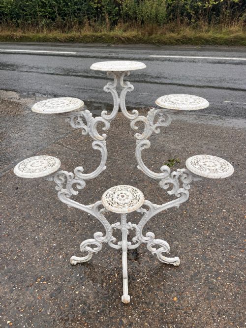 VICTORIAN CAST IRON PLANT STAND - ADDITIONAL PHOTO 6