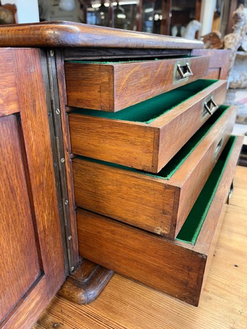 VICTORIAN OAK CUTLERY CANTEEN EMPTY - ADDITIONAL PHOTO 4