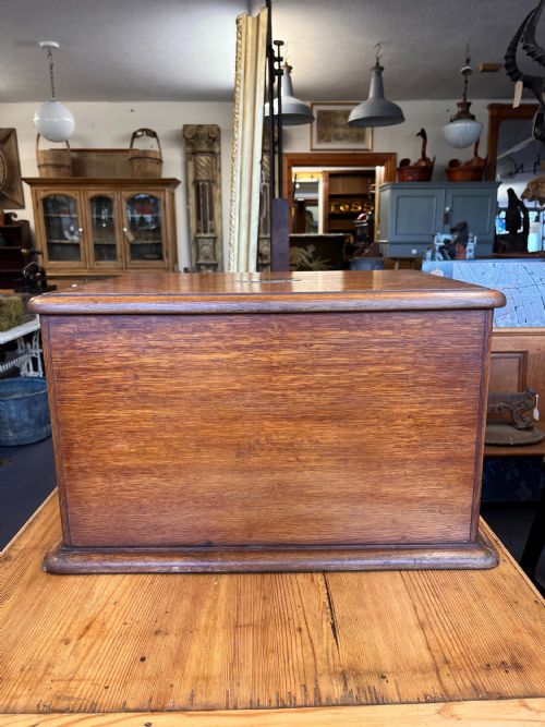 VICTORIAN OAK CUTLERY CANTEEN EMPTY - ADDITIONAL PHOTO 9