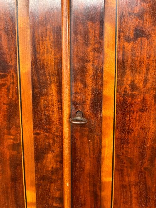 EARLY 19TH CENTURY 18201830 MAHOGANY HANGING CABINET WITH SATINWOOD EBONY INLAY - ADDITIONAL PHOTO 6