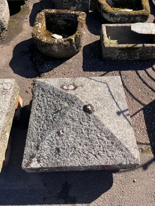 A PAIR OF VICTORIAN CORNISH GRANITE PILLAR CAPS FROM A METHODIST CHAPEL DATED 1880 - ADDITIONAL PHOTO 9