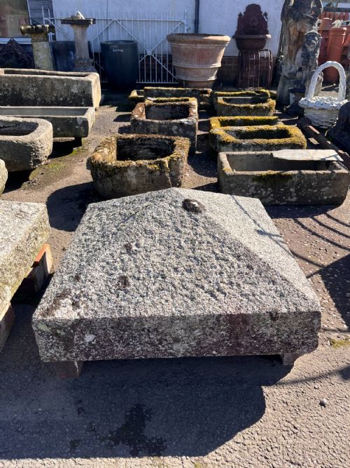A PAIR OF VICTORIAN CORNISH GRANITE PILLAR CAPS FROM A METHODIST CHAPEL DATED 1880 - ADDITIONAL PHOTO 10