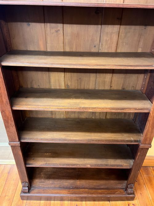 A PAIR OF VICTORIAN OAK BOOKCASES WITH ADJUSTABLE SHELVES - ADDITIONAL PHOTO 4