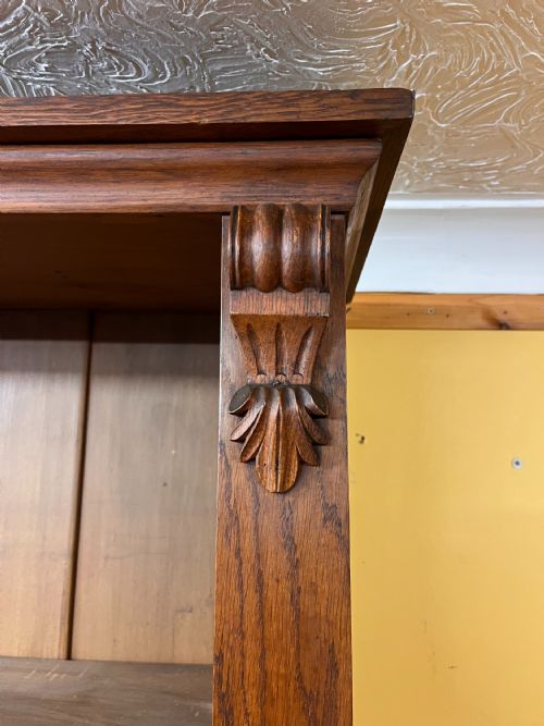 A PAIR OF VICTORIAN OAK BOOKCASES WITH ADJUSTABLE SHELVES - ADDITIONAL PHOTO 8