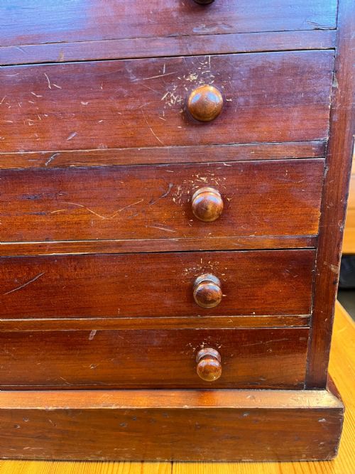 VICTORIAN MAHOGANY DISPLAY CABINET HOUSING A BUTTERFLY COLLECTION - ADDITIONAL PHOTO 16
