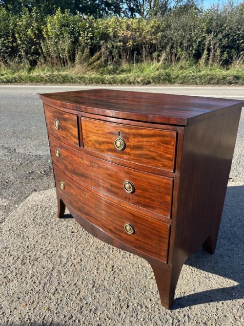 GEORGIAN 1800ISH 2 2 MAHOGANY CHEST OF DRAWERS - ADDITIONAL PHOTO 1