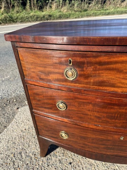 GEORGIAN 1800ISH 2 2 MAHOGANY CHEST OF DRAWERS - ADDITIONAL PHOTO 4