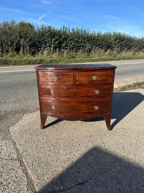 GEORGIAN 1800ISH 2 2 MAHOGANY CHEST OF DRAWERS - ADDITIONAL PHOTO 8