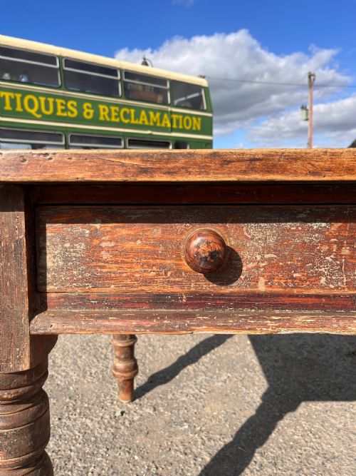VICTORIAN PINE FARMHOUSE KITCHEN TABLE - ADDITIONAL PHOTO 3