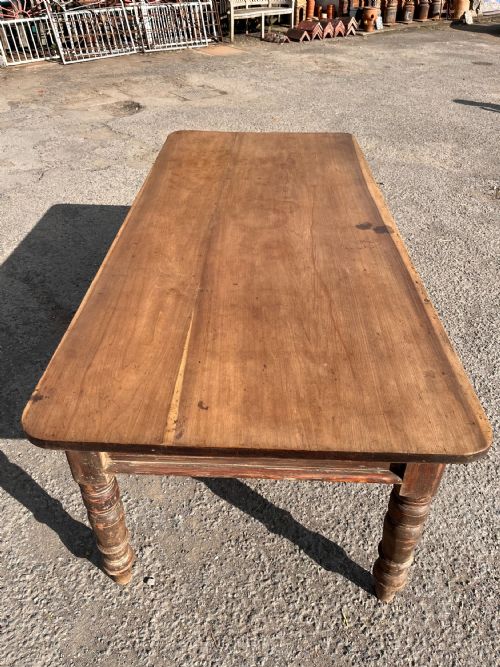 VICTORIAN PINE FARMHOUSE KITCHEN TABLE - ADDITIONAL PHOTO 8