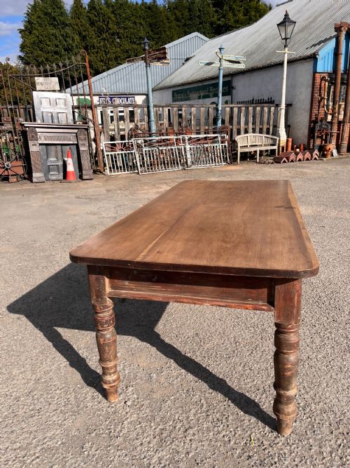 VICTORIAN PINE FARMHOUSE KITCHEN TABLE - ADDITIONAL PHOTO 9