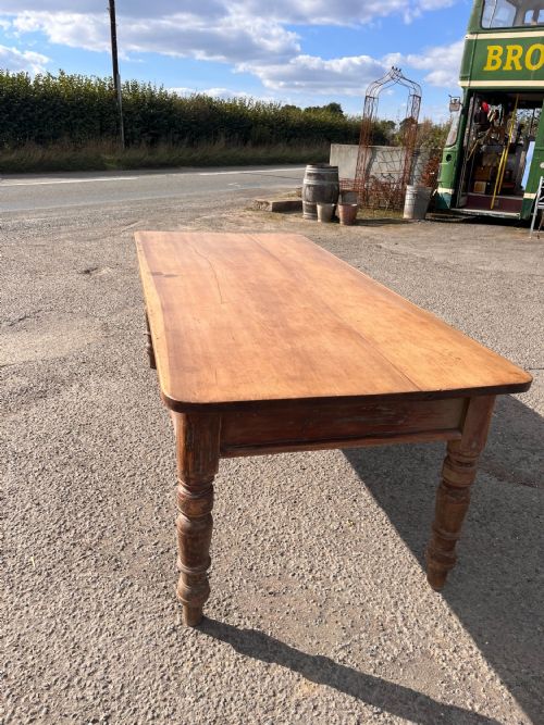 VICTORIAN PINE FARMHOUSE KITCHEN TABLE - ADDITIONAL PHOTO 10