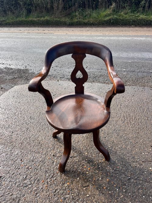 victorian mahogany swivel desk chair - CATEGORY: ANTIQUE CHAIRS - DATED VICTORIAN