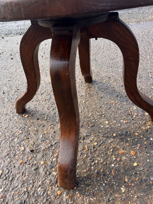 VICTORIAN MAHOGANY SWIVEL DESK CHAIR - ADDITIONAL PHOTO 1