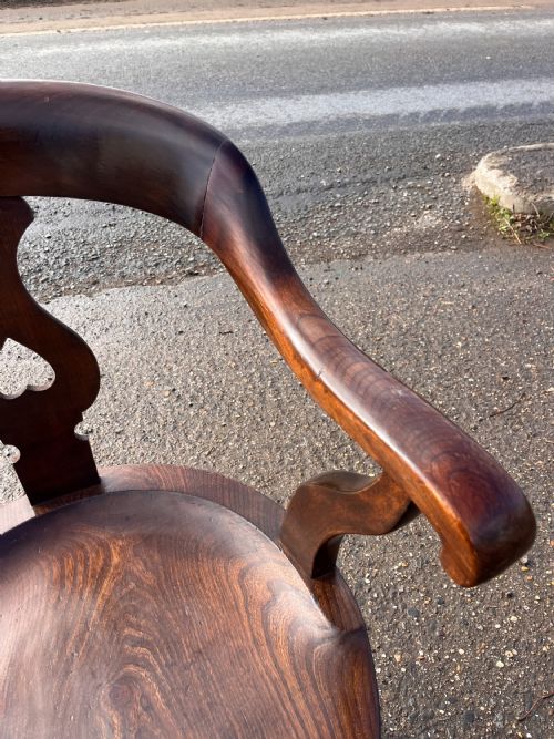 VICTORIAN MAHOGANY SWIVEL DESK CHAIR - ADDITIONAL PHOTO 2