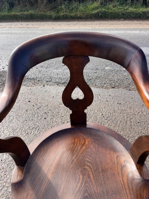 VICTORIAN MAHOGANY SWIVEL DESK CHAIR - ADDITIONAL PHOTO 4
