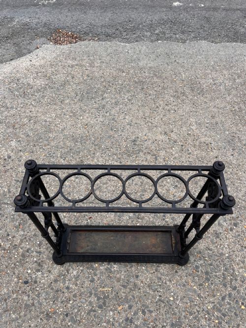 VICTORIAN COALBROOKDALE CAST IRON STICK STAND - ADDITIONAL PHOTO 2