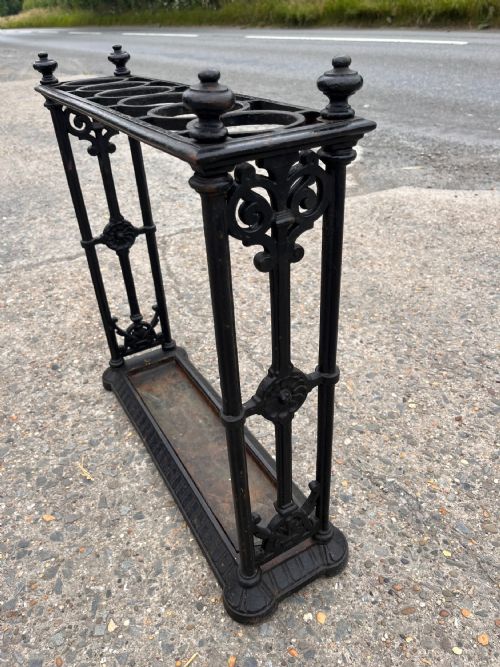 VICTORIAN COALBROOKDALE CAST IRON STICK STAND - ADDITIONAL PHOTO 5