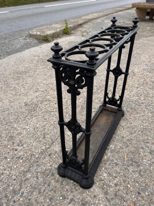 VICTORIAN COALBROOKDALE CAST IRON STICK STAND - ADDITIONAL PHOTO 6