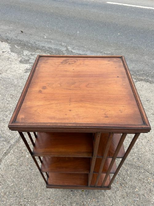 EDWARDIAN MAHOGANY REVOLVING BOOKCASE BY JAMES SHOOLBRED AND CO LONDON - ADDITIONAL PHOTO 8