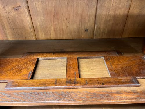 A PAIR OF VICTORIAN GOTHIC MAHOGANY SLIDING BOOKENDS - ADDITIONAL PHOTO 16