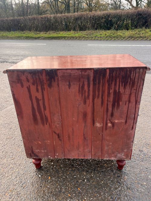 AN ORIGINAL VICTORIAN PAINTED PINE CHEST OF DRAWERS C370 - ADDITIONAL PHOTO 7