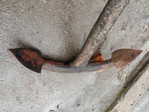 18TH CENTURY WROUGHT IRON ANCHOR 6 FT - ADDITIONAL PHOTO 1