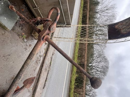 18TH CENTURY WROUGHT IRON ANCHOR 6 FT - ADDITIONAL PHOTO 2