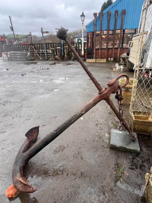 18TH CENTURY WROUGHT IRON ANCHOR 6 FT - ADDITIONAL PHOTO 3