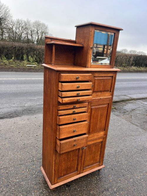 1920S OAK DENTIST MEDICAL CABINET - ADDITIONAL PHOTO 2