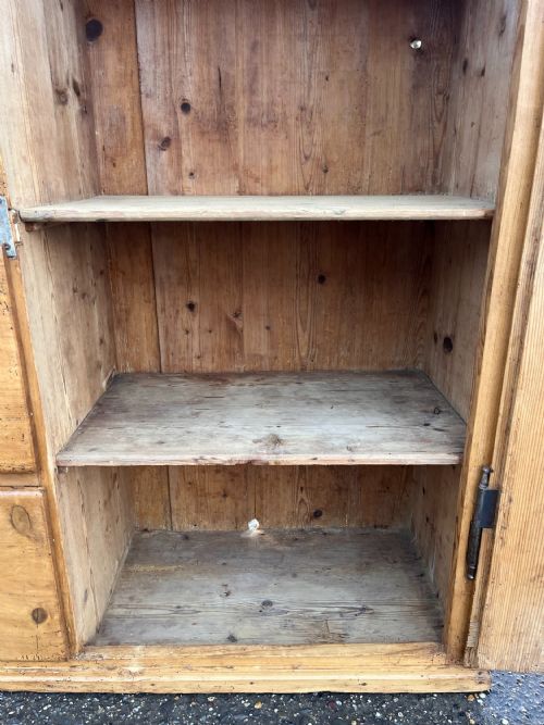 CIRCA 1900 EAST EUROPEAN PINE FOOD CUPBOARD - ADDITIONAL PHOTO 1