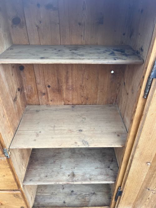 CIRCA 1900 EAST EUROPEAN PINE FOOD CUPBOARD - ADDITIONAL PHOTO 2