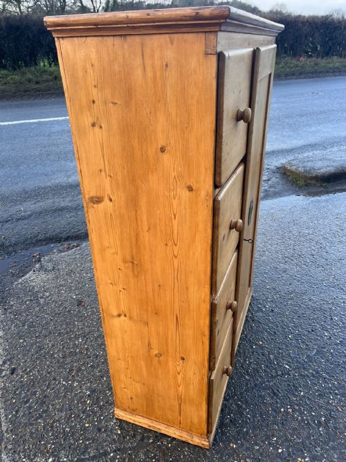 CIRCA 1900 EAST EUROPEAN PINE FOOD CUPBOARD - ADDITIONAL PHOTO 8